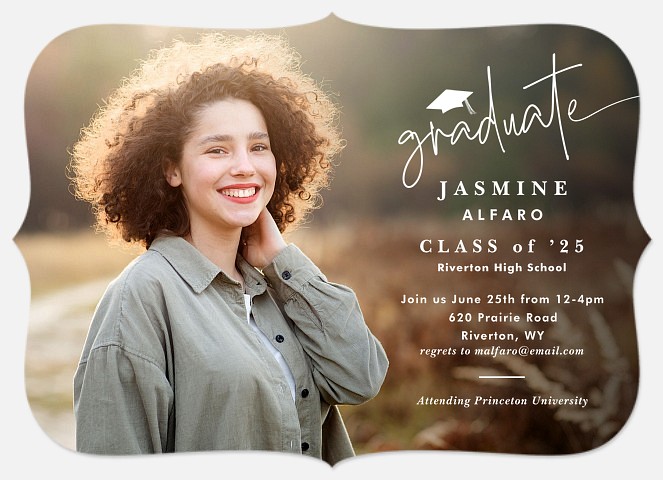 Angled Script Graduation Cards