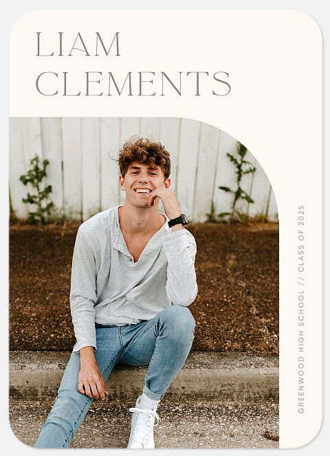 Minimalist Arch Graduation Announcements