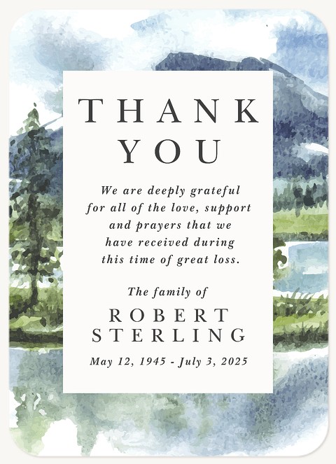 Serene Remembrance Memorial & Sympathy Cards