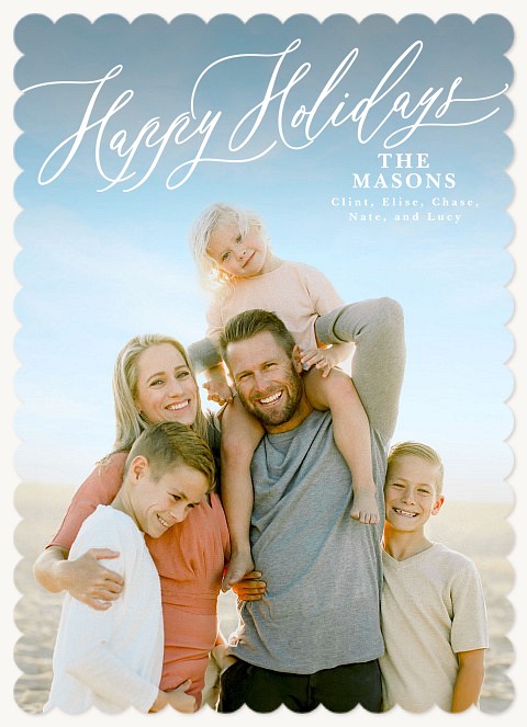 Swirling Sentiments Personalized Holiday Cards