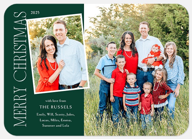 Photo Inset Photo Christmas Cards