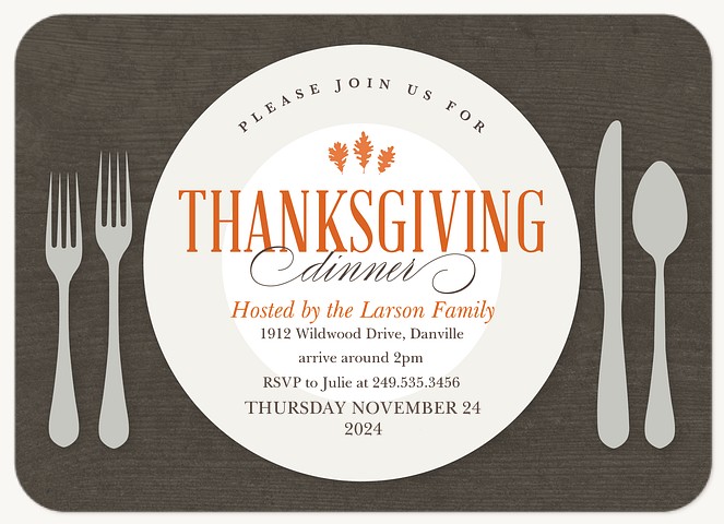  Dinner Table Thanksgiving Cards