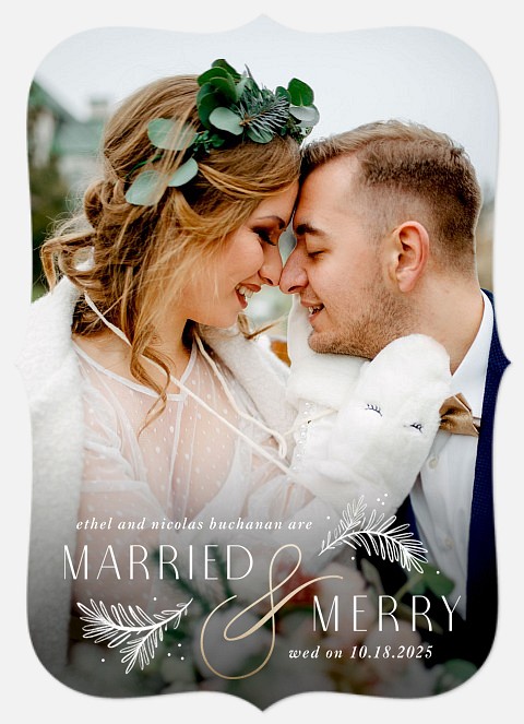 Married & Merry Newlywed Christmas Cards