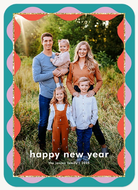 Mod Frame Personalized Holiday Cards