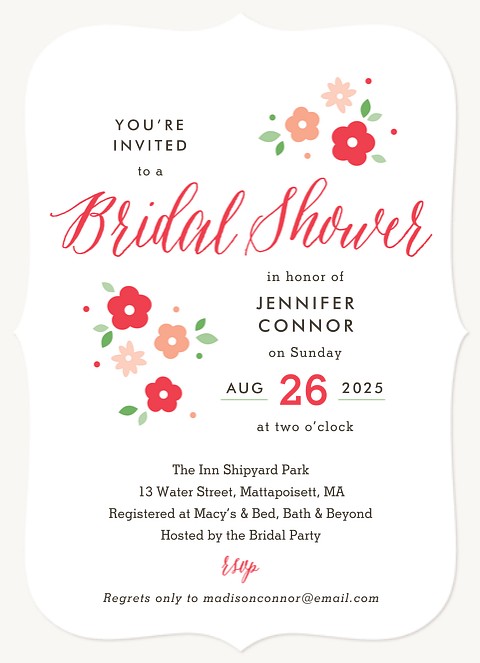Ditsy Floral Bridal Shower Invitations