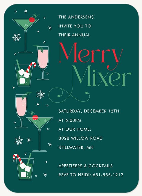 Merry Mixer Holiday Party Invitations