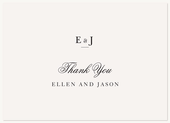Formal Elegance Thank You Cards 