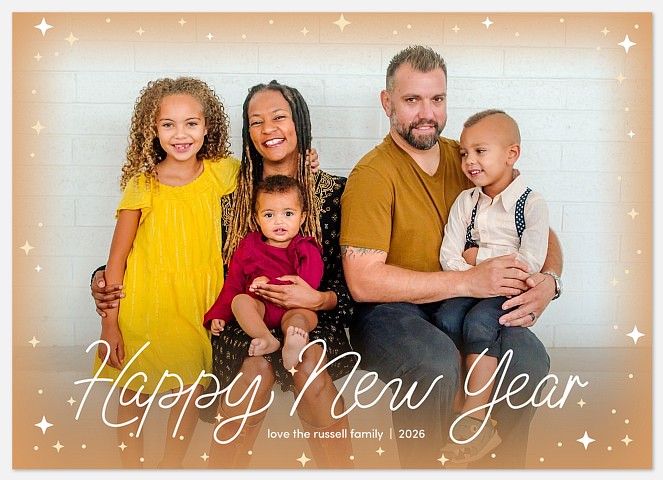 Sparkle Border Holiday Photo Cards