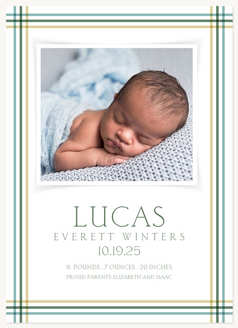 Joyful Stripes Baby Announcements