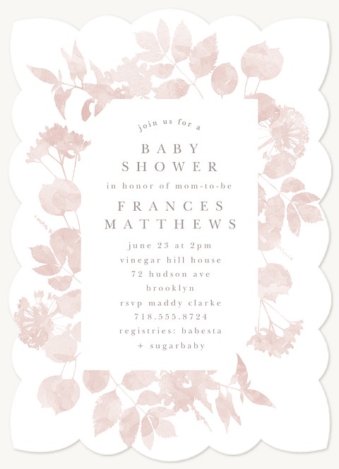 Pink Fleur Baby Shower Invites