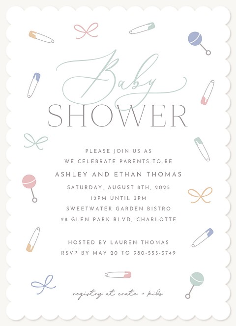 Baby Things Baby Shower Invites