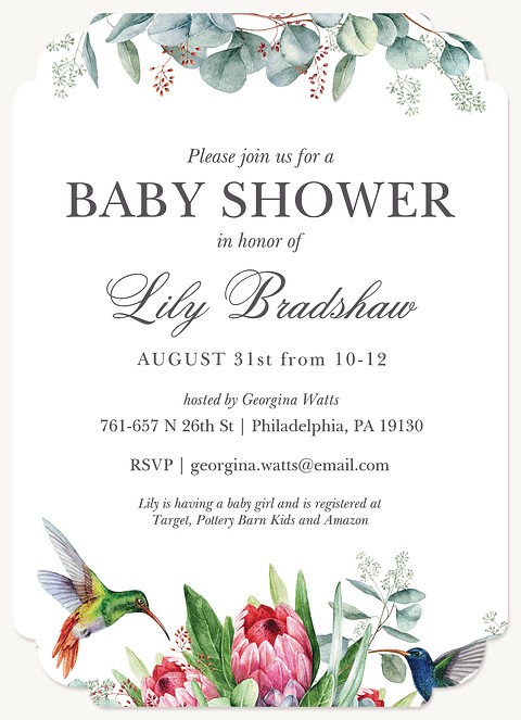 Bloom & Flutter Baby Shower Invites