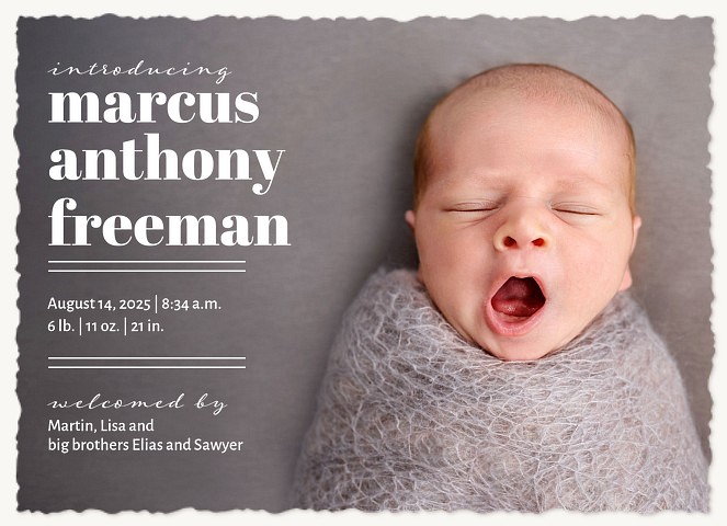 Side Introduction Baby Announcements