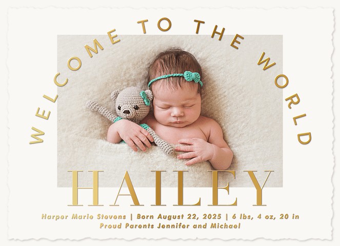 Welcome Arch Baby Announcements