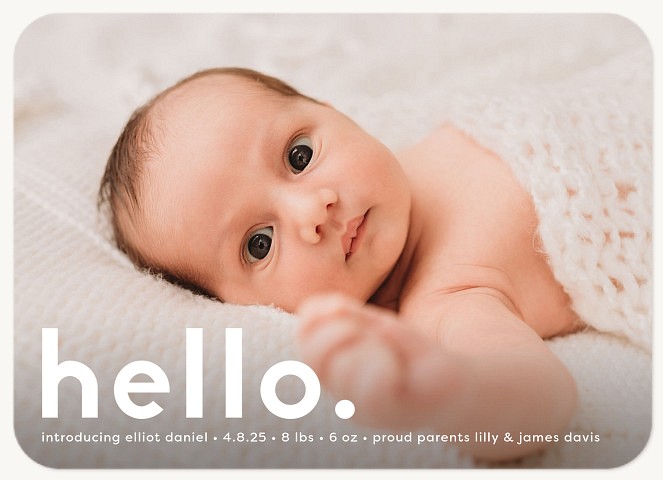 Big Hello Baby Announcements