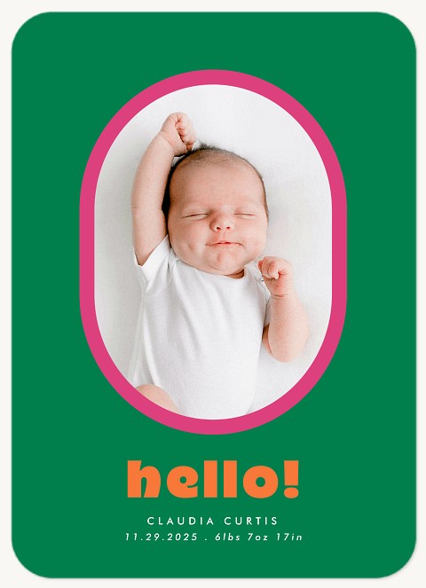 Playful Hello Baby Announcements