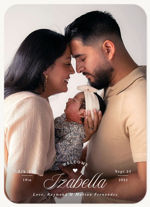Little Heart Baby Announcements