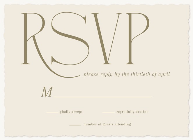 Timeless Love Wedding RSVP Cards