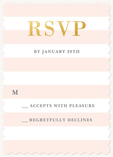 Preppy Shine Bat Mitzvah RSVP Cards
