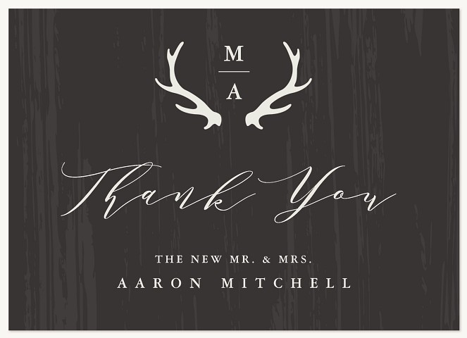Woodland Lodge Wedding Thank You Cards
