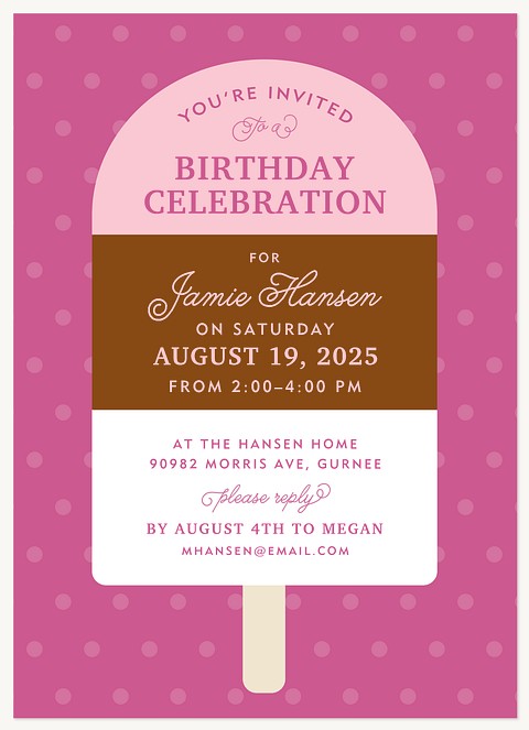Neapolitan Pop Kids Birthday Invitations