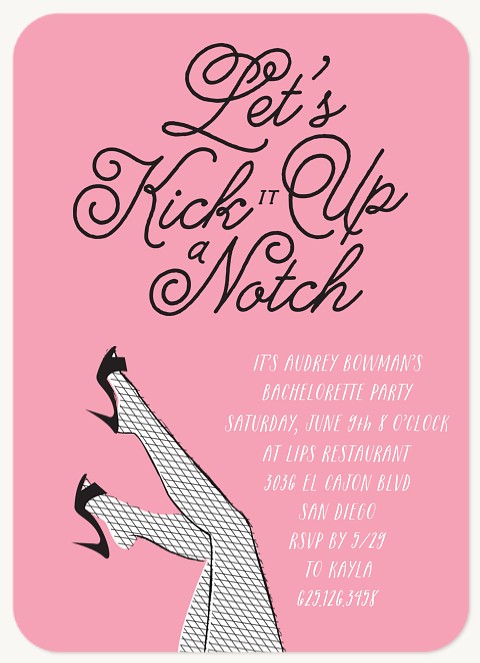 Kick It Up Party Invitations