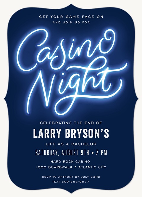 Neon Night Party Invitations
