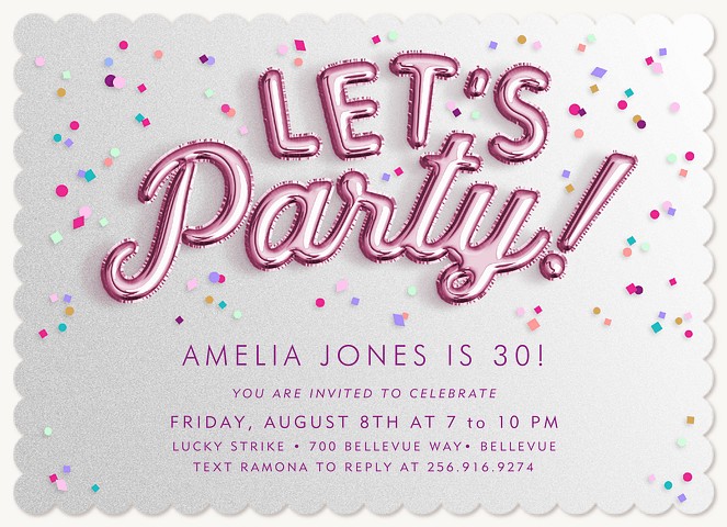 Let's Party! Party Invitations