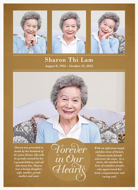 Forever in Our Hearts Memorial & Sympathy Cards