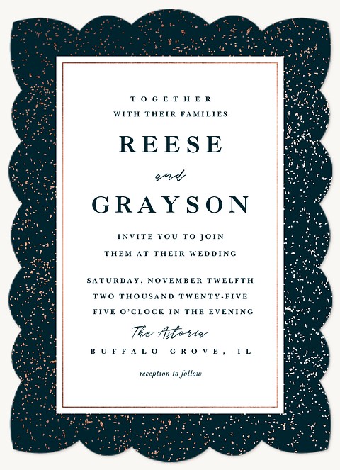Gilded Flecks Wedding Invitations