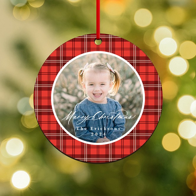 Joyful Script Personalized Ornaments
