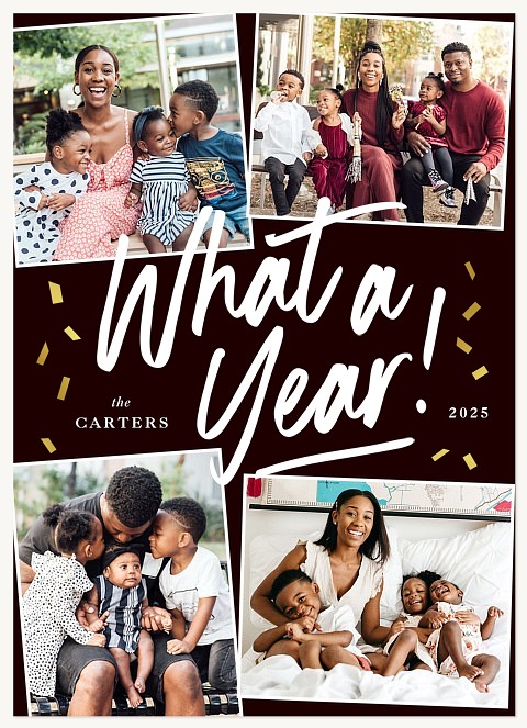 Year Compilation Personalized Holiday Cards