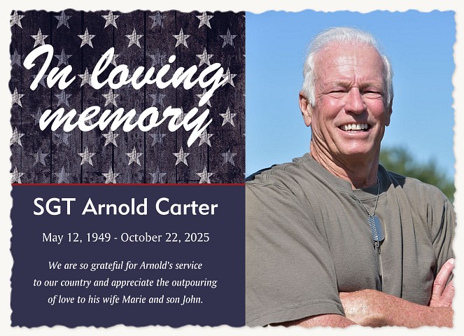 Patriotic Memorial Memorial & Sympathy Cards