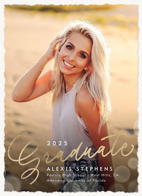 Brilliant Bokeh Graduation Announcements