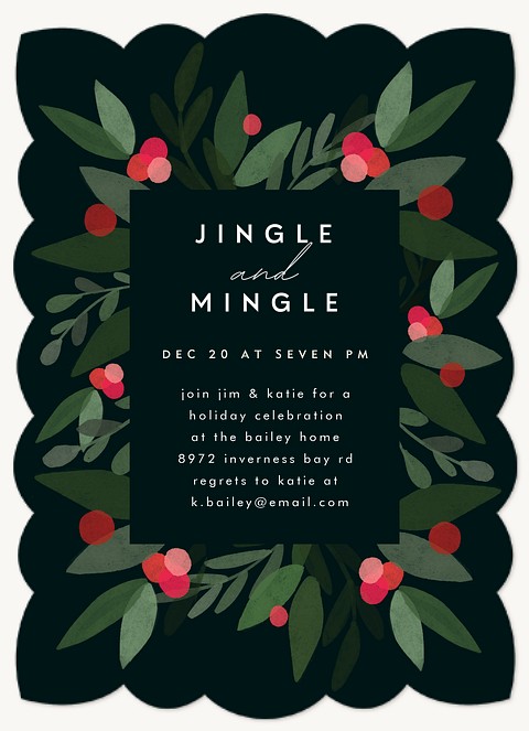 Festive Mingle Holiday Party Invitations