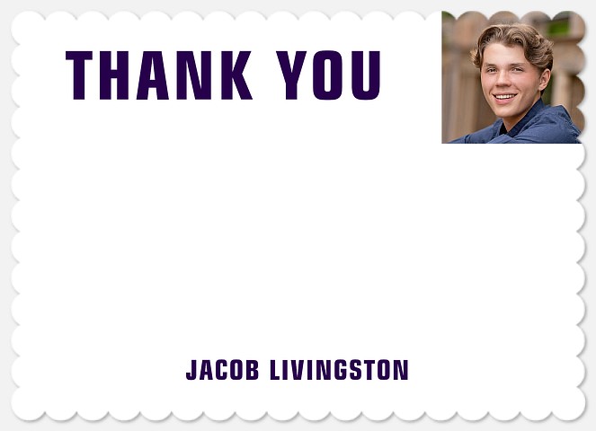 Bold Lettering Thank You Cards for Kids