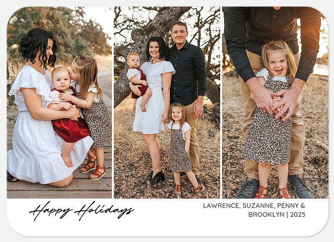 Classic Trio Holiday Photo Cards