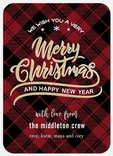 Joyful Greeting Holiday Photo Cards