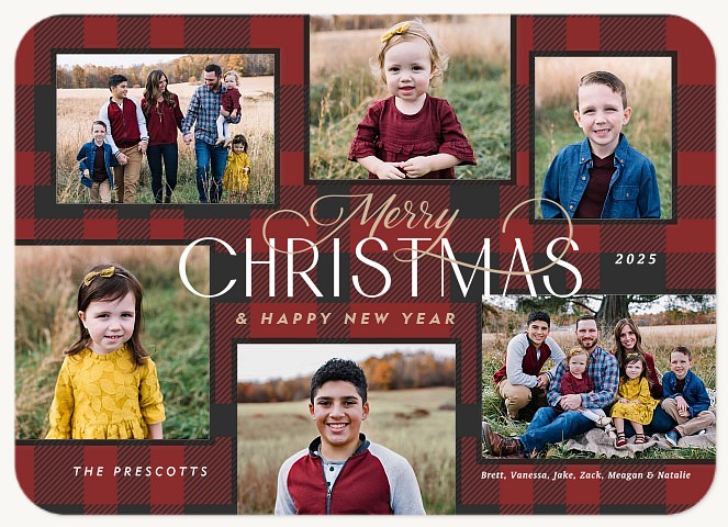 Collage Frames Personalized Holiday Cards