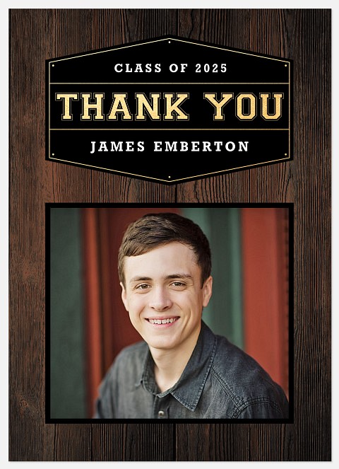 Metal & Wood Thank You Cards 