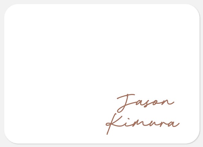 Penned Name Thank You Cards 