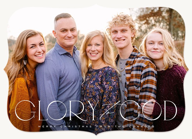 Delicate Glory Personalized Holiday Cards