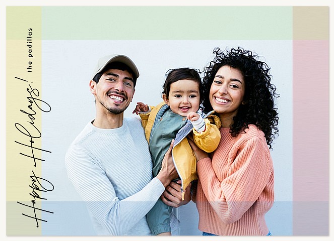 Blissful Blocks Personalized Holiday Cards