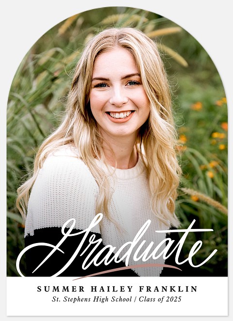 Underlined Script Graduation Cards