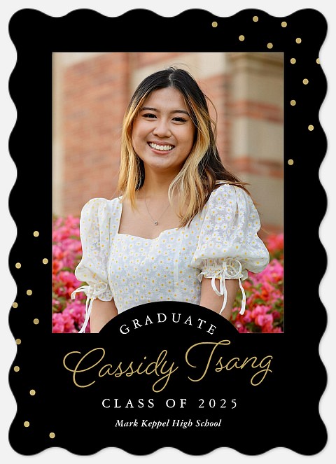Confetti Portrait Graduation Cards