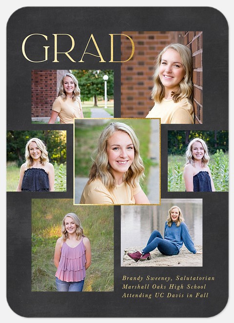 Gold Elegance Graduation Cards