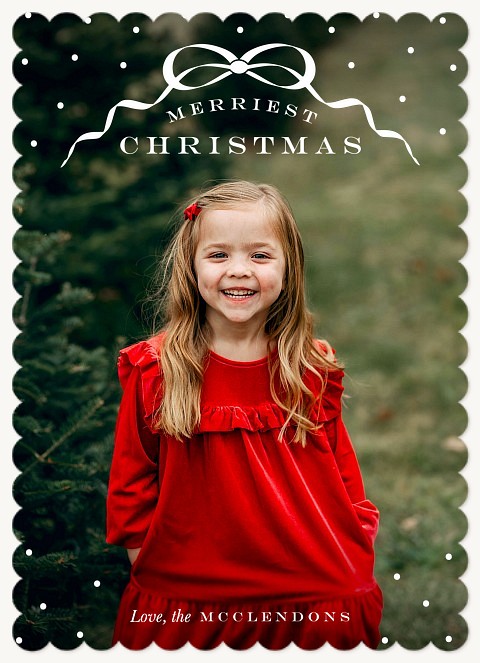 Bow & Dots Personalized Holiday Cards