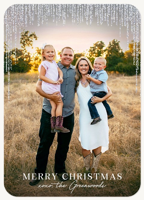 Merry Tinsel Personalized Holiday Cards