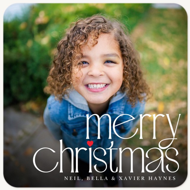 Modern Square Personalized Holiday Cards