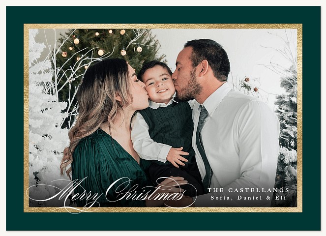 Traditional Border Personalized Holiday Cards